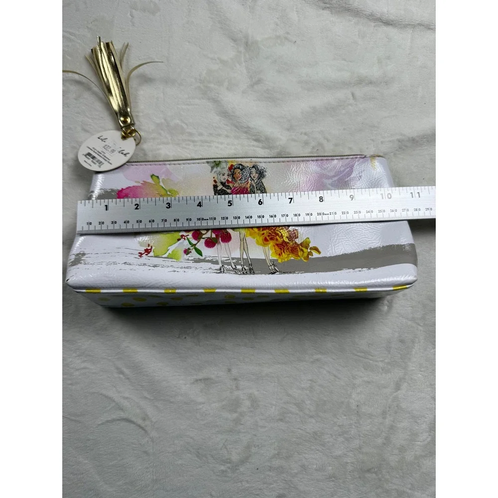 Lili + Delilah Santa Barbara Design Studio Floral Quote Cosmetic Bag New